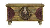 Mesa Carved Wooden Trunk Coffee Table - Homeroots - Flyclothing LLC