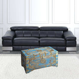 Traditional Hand Painted Brass Inlay Storage Trunk - Homeroots - Flyclothing LLC