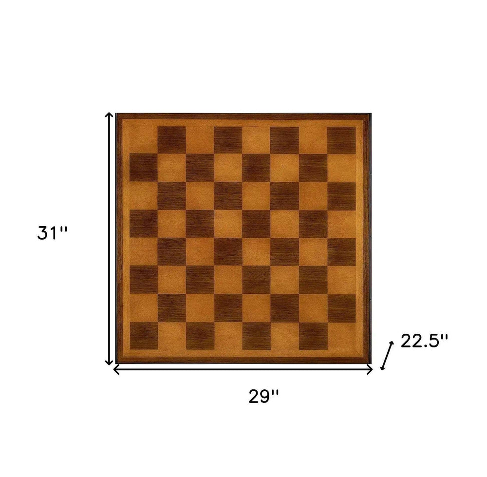 Olive Ash Burl Game Table - Homeroots - Flyclothing LLC