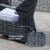 Five Piece Gray Round Glass Dining Set - Homeroots - Flyclothing LLC