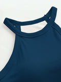 Grecian Neck Tank With Chest Pads - Trendsi - Flyclothing LLC