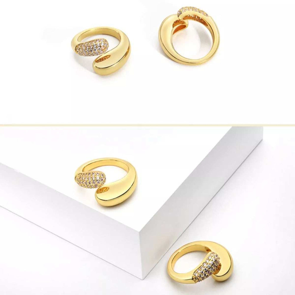 18K Gold-Plated Open Ring - Trendsi - Flyclothing LLC