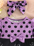 Children's Ladybug Print Ruffle Trim Top and Pants Set - Trendsi - Flyclothing LLC