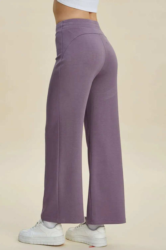 Basic Bae Full Size Air Scuba Drawstring Wide Leg Pants - Trendsi - Flyclothing LLC