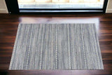 2' X 4' Navy Blue Decorative Stripes Area Rug - Homeroots - Flyclothing LLC