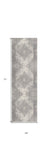 2' X 6' Gray Distressed Medallion Area Rug - Homeroots - Flyclothing LLC