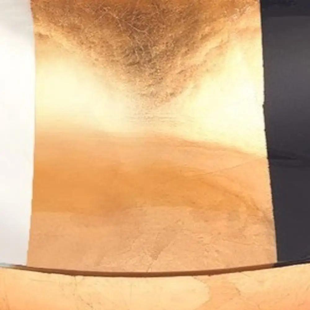 12" Gold Black and White Oval Glass Serving Bowl - Homeroots