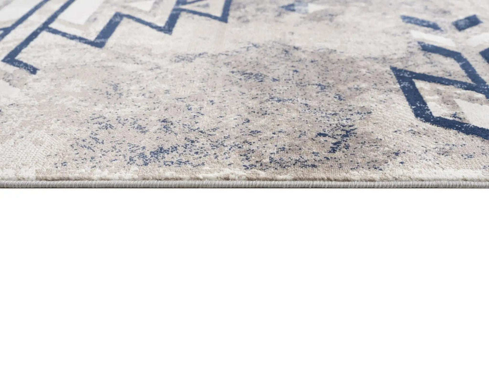 4' X 6' Beige And Blue Boho Chic Area Rug - Homeroots - Flyclothing LLC