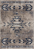 4' X 6' Beige And Blue Boho Chic Area Rug - Homeroots - Flyclothing LLC