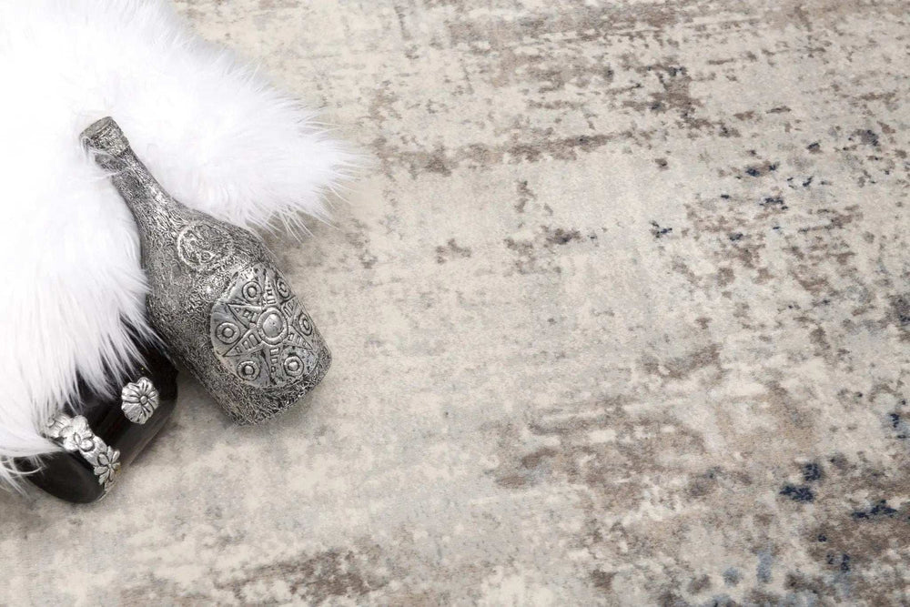 8' X 11' Navy Blue Distressed Striations Area Rug - Homeroots - Flyclothing LLC