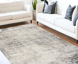 8' X 11' Navy Blue Distressed Striations Area Rug - Homeroots - Flyclothing LLC