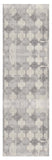 2' X 8' Gray Distressed Trellis Pattern Runner Rug - Homeroots - Flyclothing LLC