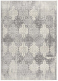 4' X 6' Gray Distressed Trellis Pattern Area Rug - Homeroots - Flyclothing LLC