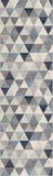 2' X 10' Navy Blue Geometric Diamond Runner Rug - Homeroots - Flyclothing LLC