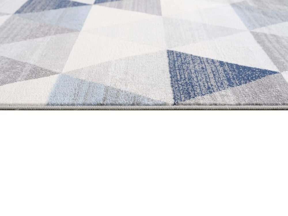 5' X 8' Navy Blue Geometric Diamond Area Rug - Homeroots - Flyclothing LLC