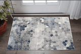 2' X 3' Navy Blue Cobblestone Pattern Scatter Rug - Homeroots - Flyclothing LLC