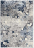 5' X 8' Navy Blue Cobblestone Pattern Area Rug - Homeroots - Flyclothing LLC