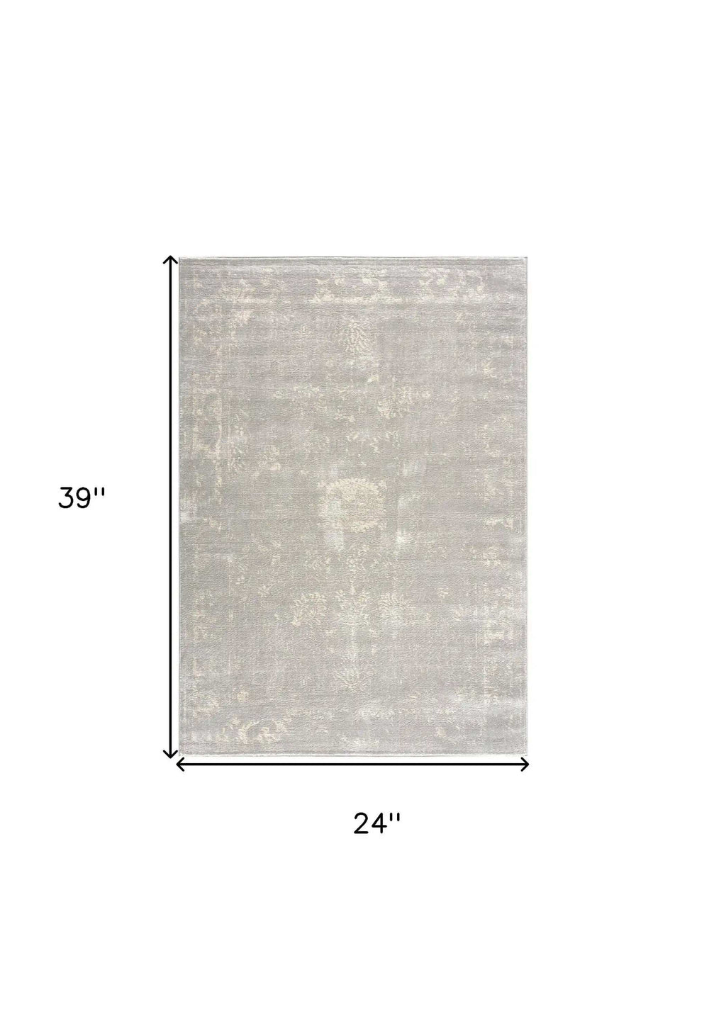 2' X 3' Modern Gray Distressed Scatter Rug - Homeroots - Flyclothing LLC
