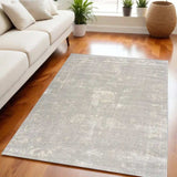 5' X 8' Modern Gray Distressed Area Rug - Homeroots - Flyclothing LLC