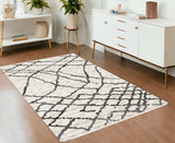 4' X 6' Gray And Black Modern Abstract Area Rug - Homeroots - Flyclothing LLC