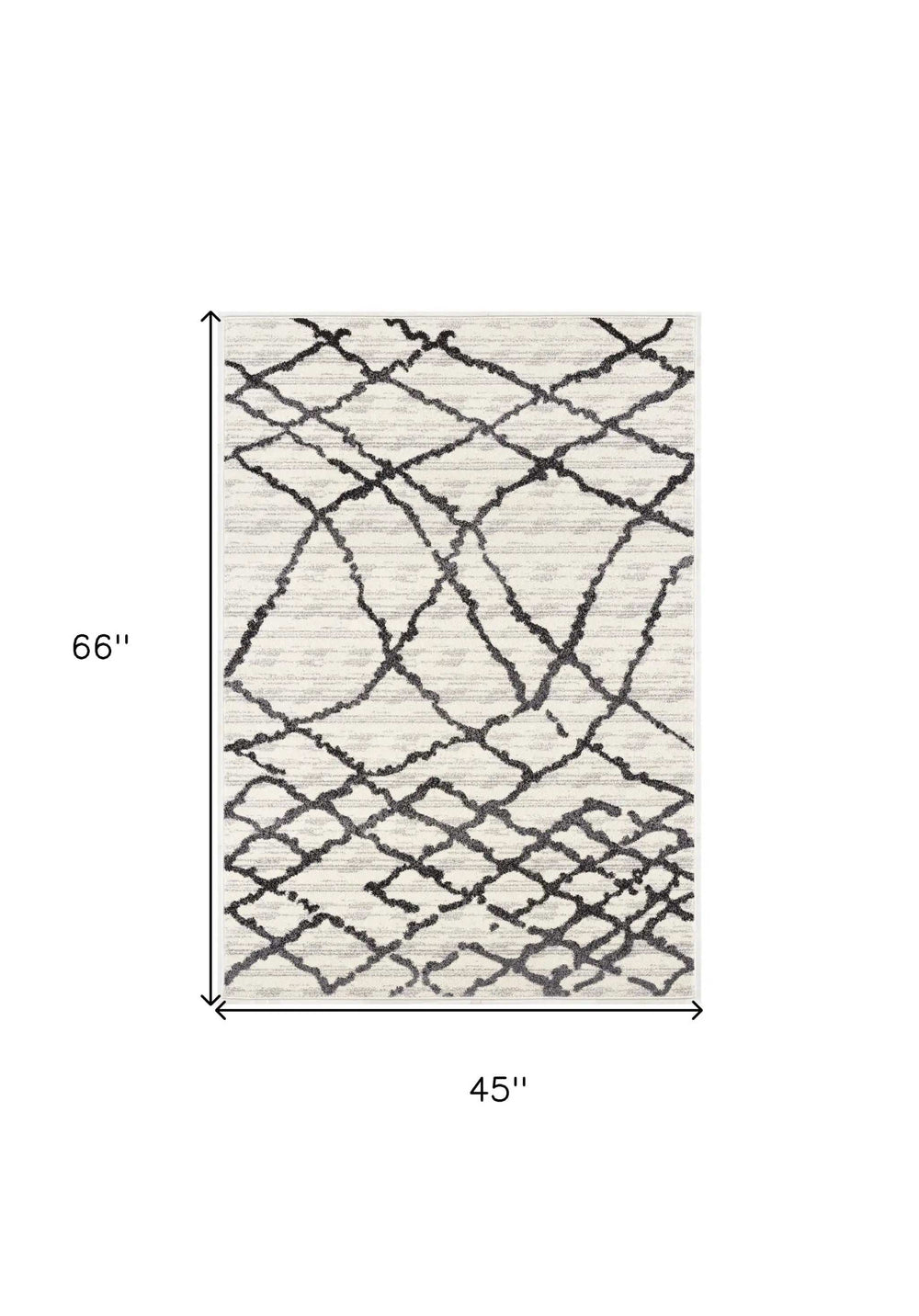 4' X 6' Gray And Black Modern Abstract Area Rug - Homeroots - Flyclothing LLC