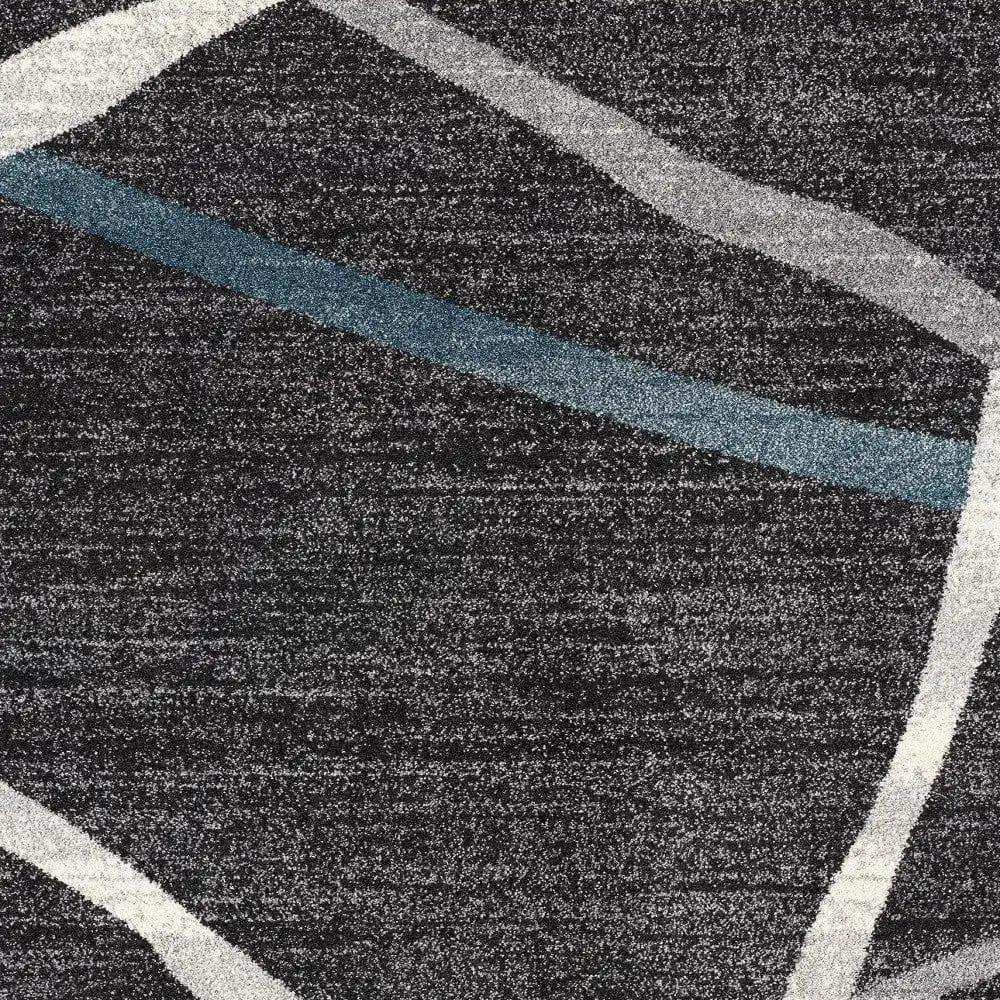 5' X 8' Distressed Black And Gray Abstract Area Rug - Homeroots - Flyclothing LLC