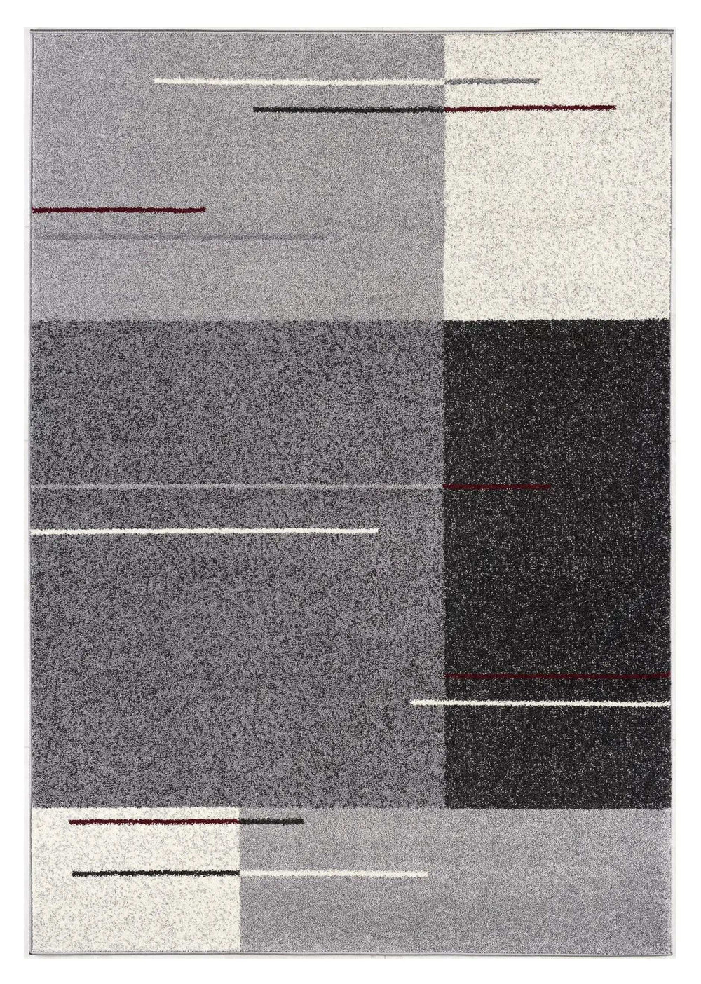 5' X 8' Gray Modern Geometric Area Rug - Homeroots - Flyclothing LLC