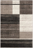 8' X 11' Brown And Beige Abstract Blocks Area Rug - Homeroots - Flyclothing LLC