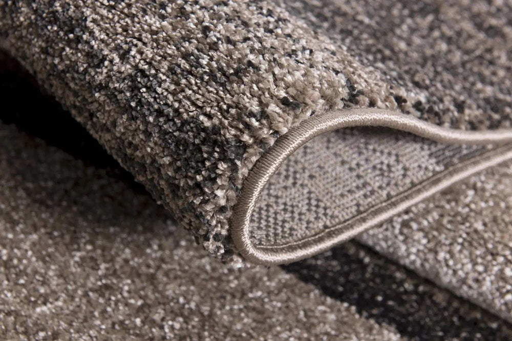 8' X 11' Brown And Beige Abstract Blocks Area Rug - Homeroots - Flyclothing LLC