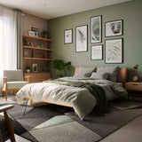 4' X 6' Gray And Blue Prism Pattern Area Rug - Homeroots - Flyclothing LLC