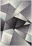 4' X 6' Gray And Blue Prism Pattern Area Rug - Homeroots - Flyclothing LLC