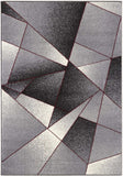 8' X 11' Grey Red Geometric Area Rug - Homeroots - Flyclothing LLC