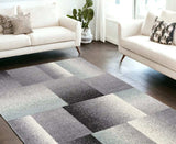 7' X 9' Gray Modern Geometric Area Rug - Homeroots - Flyclothing LLC