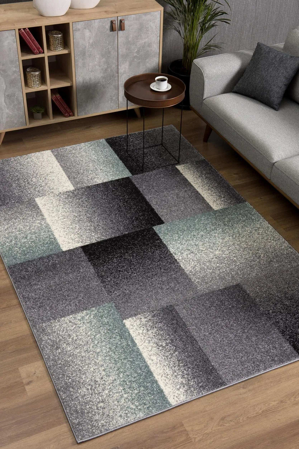 8' X 11' Gray Modern Geometric Area Rug - Homeroots - Flyclothing LLC