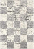 4' X 6' White And Gray Checkered Area Rug - Homeroots - Flyclothing LLC