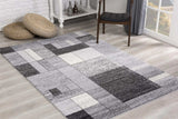 8' X 11' Gray Distressed Geometric Area Rug - Homeroots - Flyclothing LLC