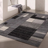 8' X 11' Gray Distressed Geometric Area Rug - Homeroots - Flyclothing LLC