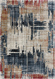 8' X 11' Blue And Ivory Abstract Area Rug - Homeroots - Flyclothing LLC