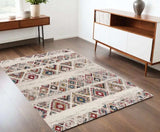 4' X 6' Cream Southwestern Area Rug - Homeroots - Flyclothing LLC