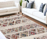 8' X 11' Cream Southwestern Area Rug - Homeroots - Flyclothing LLC