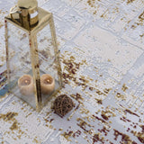 4' X 6' Abstract Beige And Gold Modern Area Rug - Homeroots - Flyclothing LLC