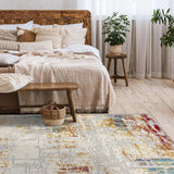 4' X 6' Abstract Beige And Gold Modern Area Rug - Homeroots - Flyclothing LLC