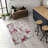 3' X 5' Red Abstract Dhurrie Area Rug - Homeroots - Flyclothing LLC