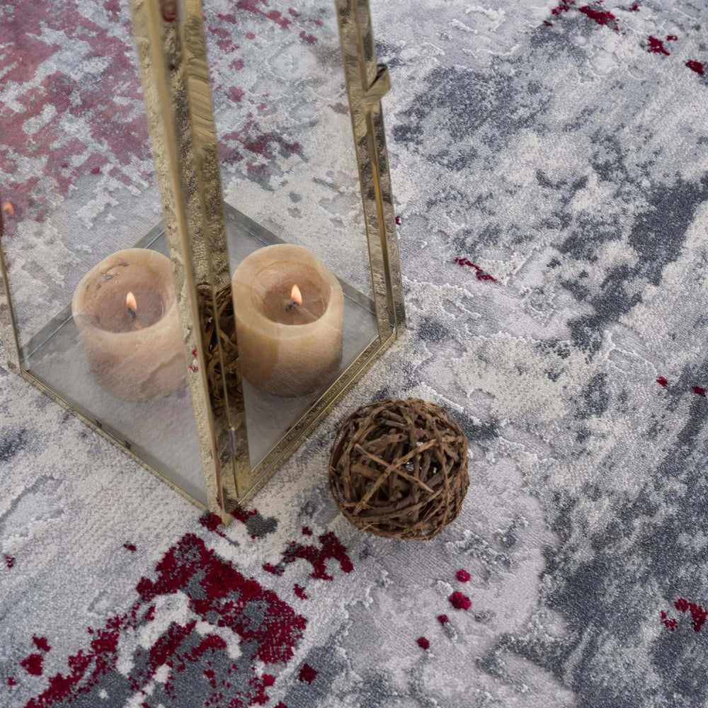 4' X 6' Red Abstract Dhurrie Area Rug - Homeroots - Flyclothing LLC