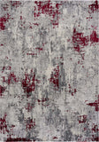 9' X 13' Red and Gray Modern Abstract Area Rug - Homeroots - Flyclothing LLC