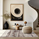 5' X 7' Violet Abstract Dhurrie Area Rug - Homeroots - Flyclothing LLC