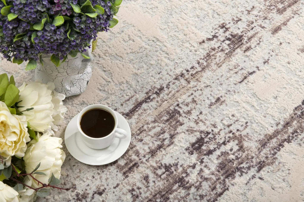 5' X 7' Violet Abstract Dhurrie Area Rug - Homeroots - Flyclothing LLC