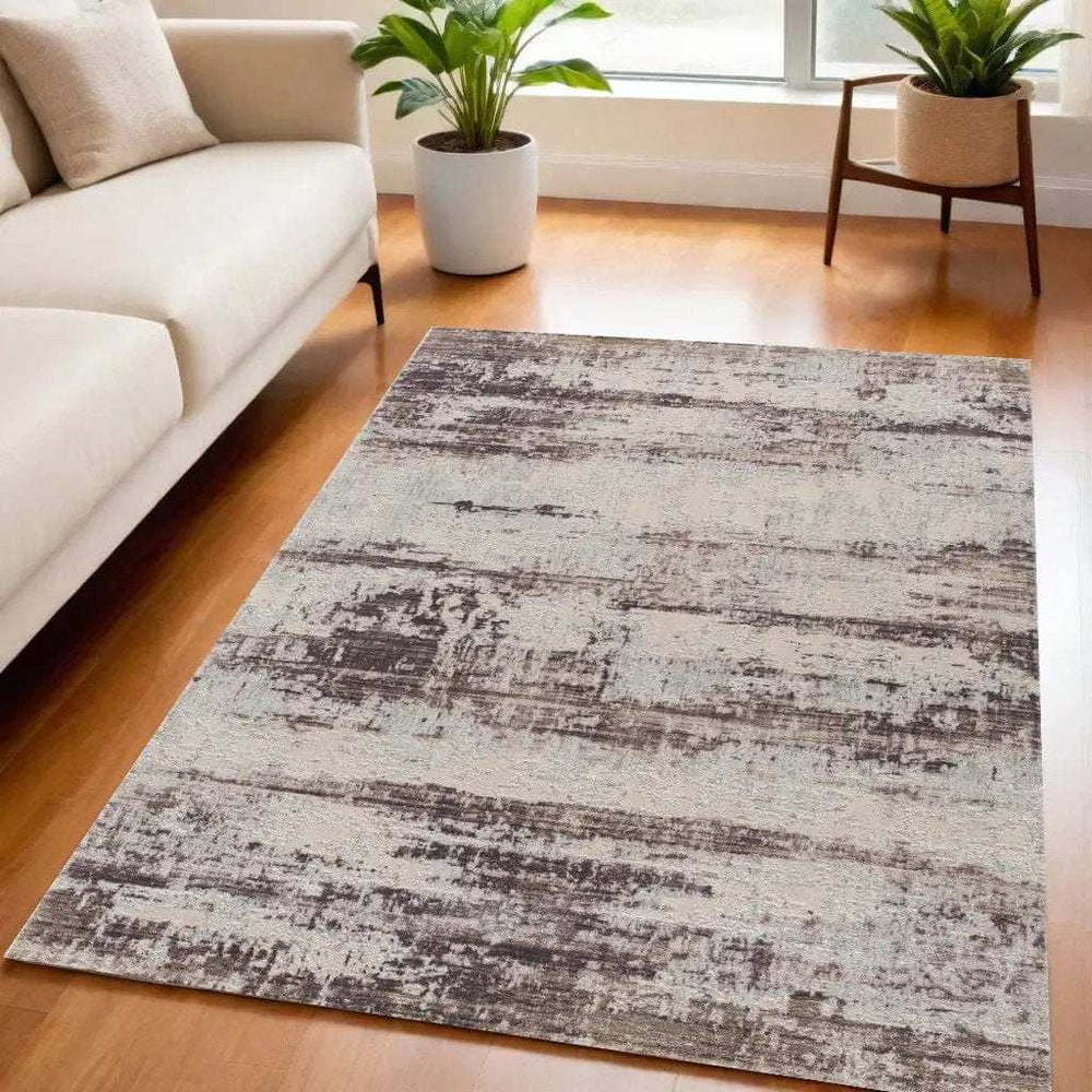 5' X 7' Violet Abstract Dhurrie Area Rug - Homeroots - Flyclothing LLC
