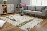 5' X 7' Green Abstract Dhurrie Area Rug - Homeroots - Flyclothing LLC