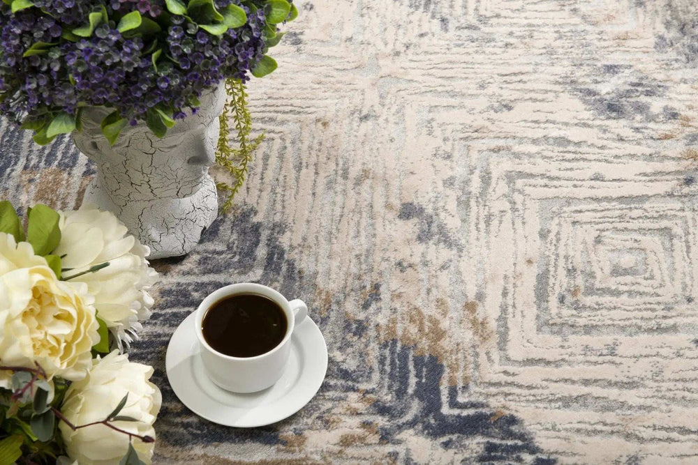 6' X 9' Beige Abstract Printed Area Rug - Homeroots - Flyclothing LLC